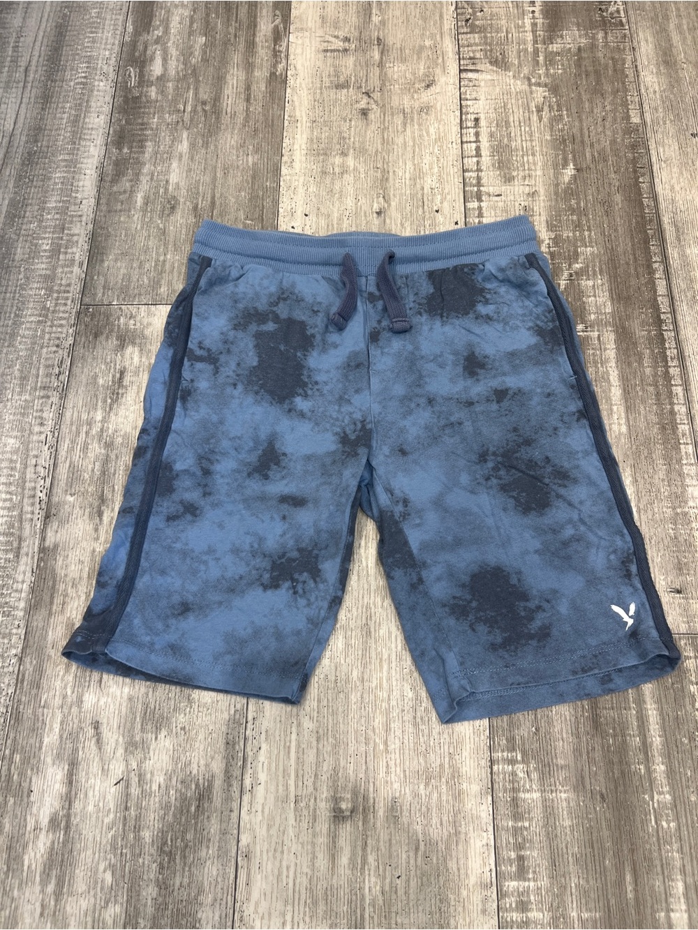 American Eagle Boys Blue Tie-Dye Shorts with Drawstring Size 16 (13-14 yr)